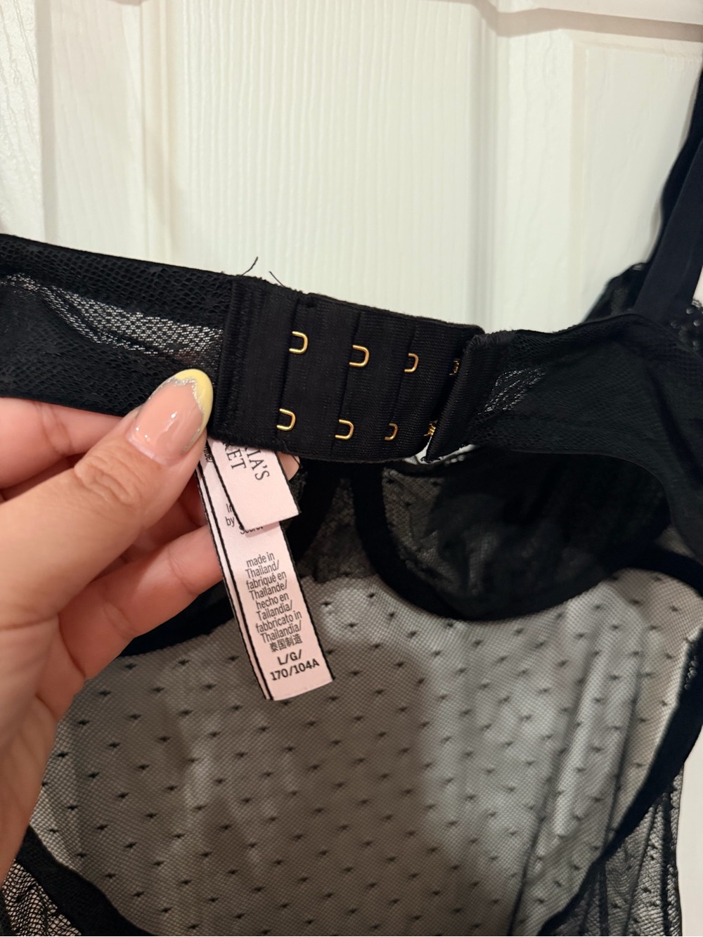 Victoria's Secret Black Sheer Polka Dot Bodysuit - Picture 7 of 7